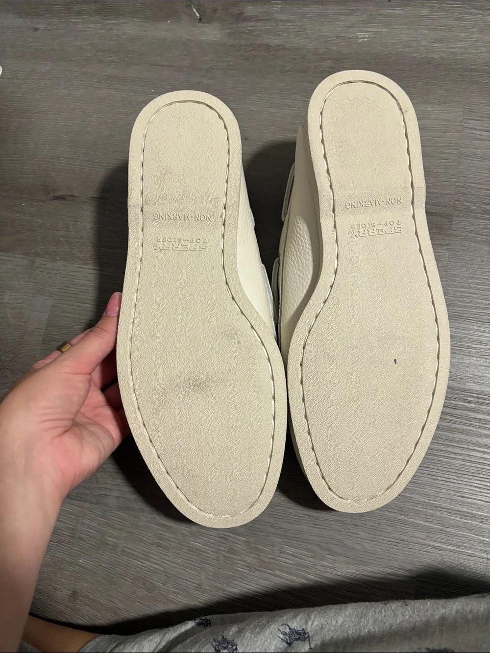 Sperry Men's White Leather Boat Shoes